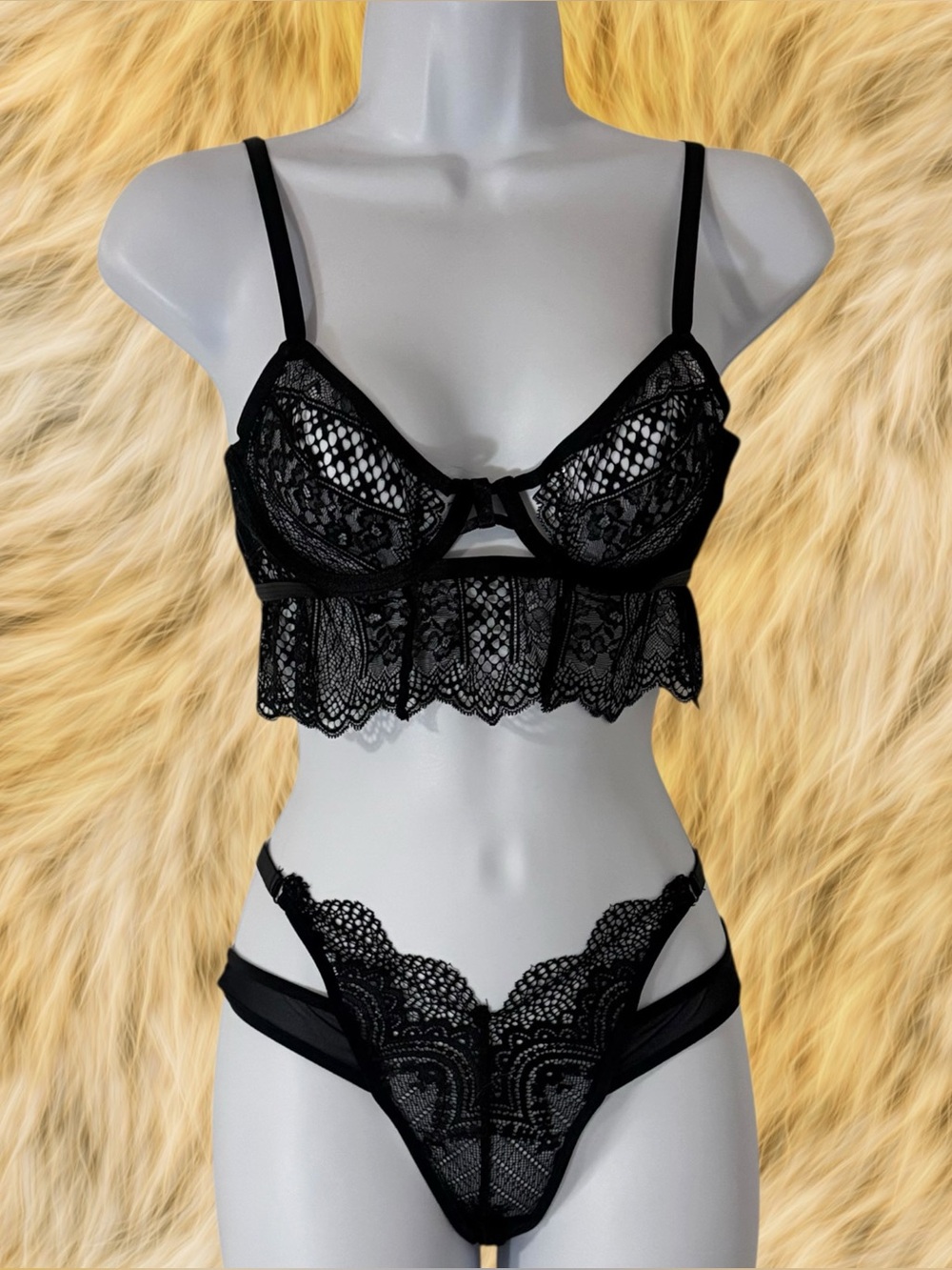 Black Lace Lingerie Set